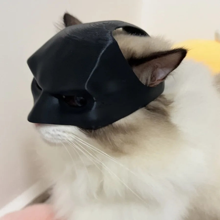 TONG New 5 Sizes Cat Bat Cool Man Mask Cat Avenger Mask Cute Bat Mask Pet Superhero Hat Cat Bat Cool Man Mask for Cat and Dogs